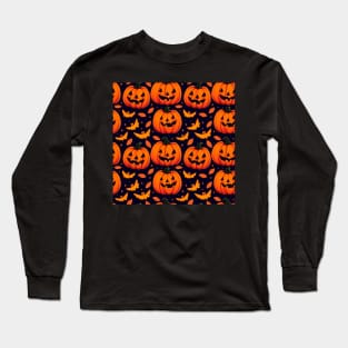 Halloween Pumpkins At Night Long Sleeve T-Shirt